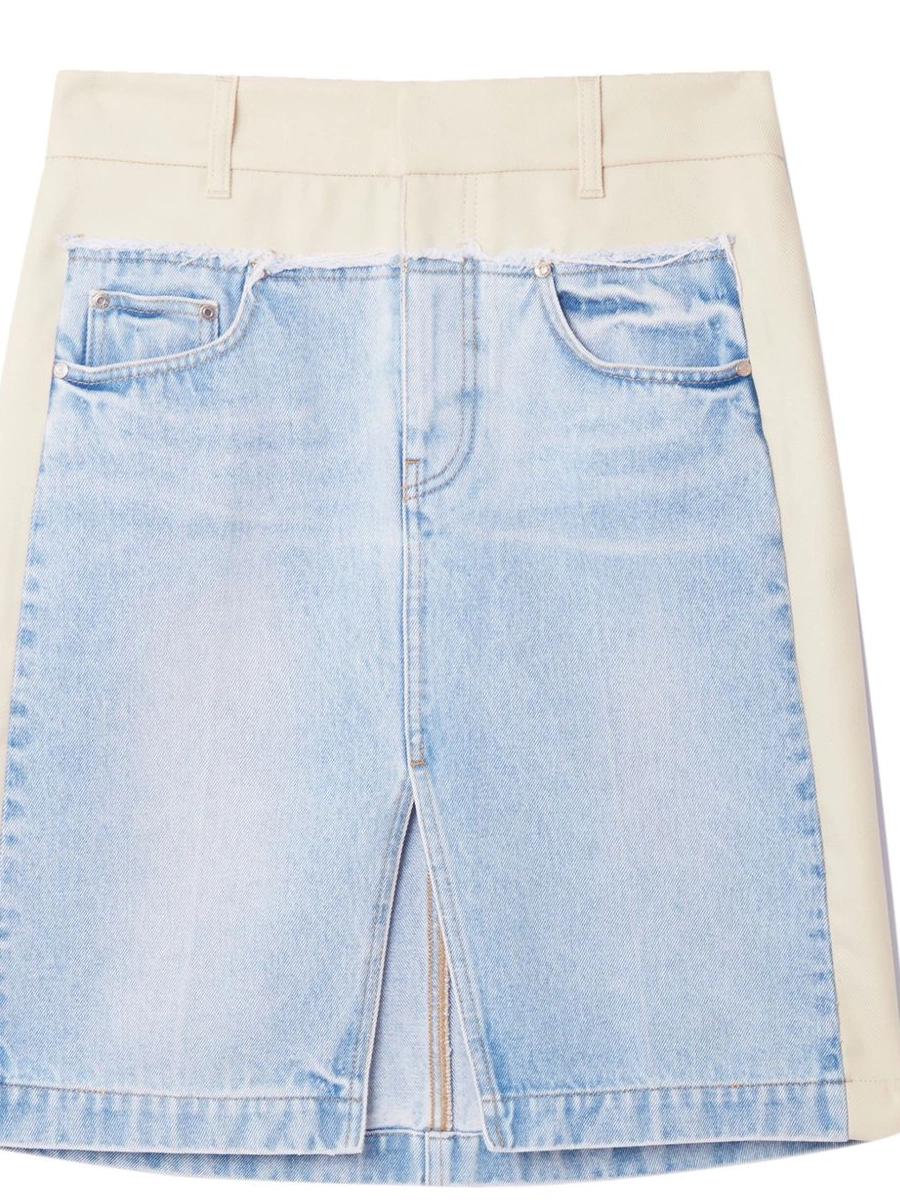 Affordable denim Women two-tone McCartney panelled Stella skirt 0405